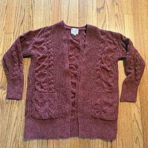 Women's Cable Knit Cardigan Sweater